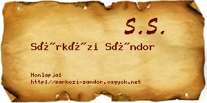 Sárközi Sándor névjegykártya
