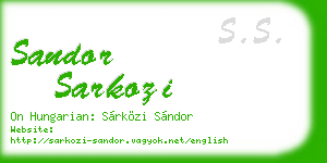 sandor sarkozi business card